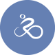 Logo (radfahrende Person)