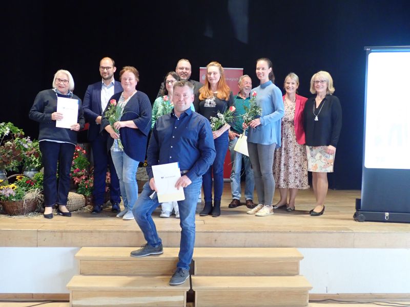 Preisträger und Gratulanten