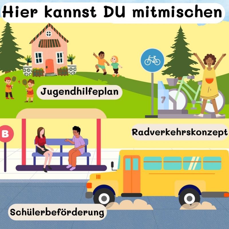 Jugendhilfeplan, Radverkehrskonzept, Schülerbeförderung